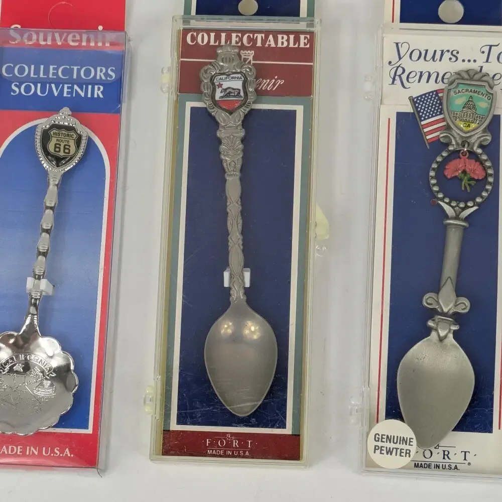 Lot 17 Vintage California Souvenir Collector Spoons State Travel Landmarks USA - Picture 2 of 16